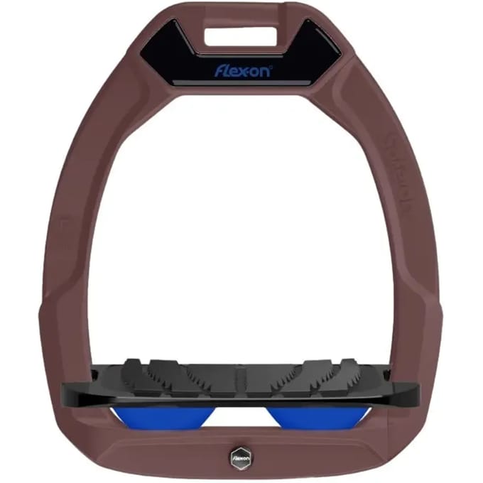 Veiligheidspantoffels voor paardrijden, schuin grip, bruin/zwart/blauw Flex-On Safe-On
