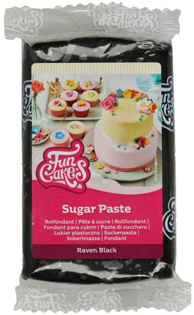 FunCakes Rolfondant - Zwart - 250g - Fondant - Taartdecoratie