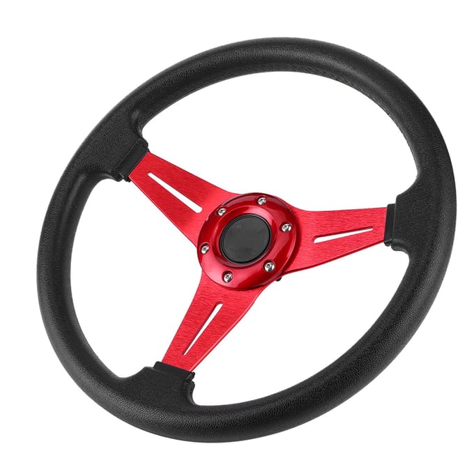 350mm14in Raceauto Driften Stuurwiel Vervanging Universeel Gemodificeerd AccessoireRood rood