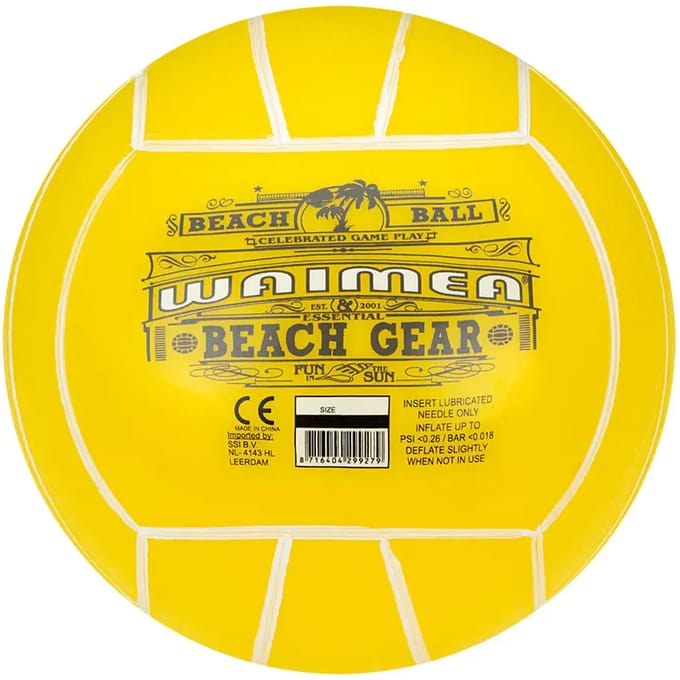 Waimea Strandbal PVC - 21 cm - Fluorgeel - Maat 21