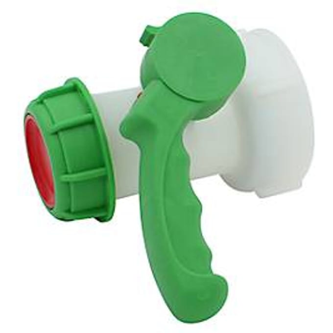 IBC klepkraan, met stevige grove draad, tankaansluiting diameter 70 - 75 mm