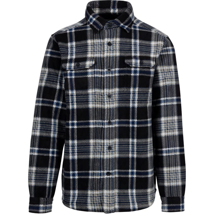 Trespass Geruit Microfleece Overhemd Heren Checkley (Zwart)