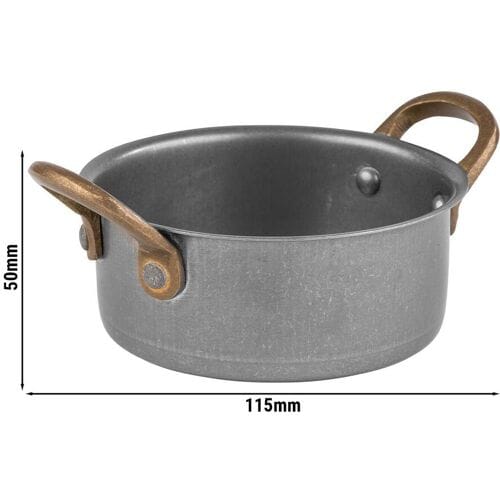 GGM Gastro (6 Stück) Serviertopf - VINTARA - Edelstahl - 0,35 Liter - Ø 115mm