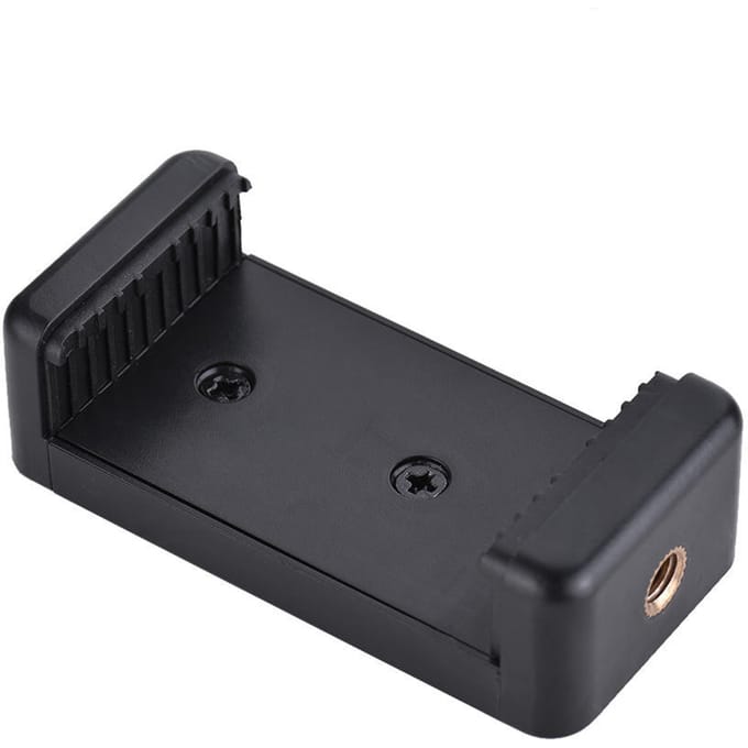 Verstelbare telefoonhouder Clipbeugel Klembevestiging voor selfie-monopod-statief black