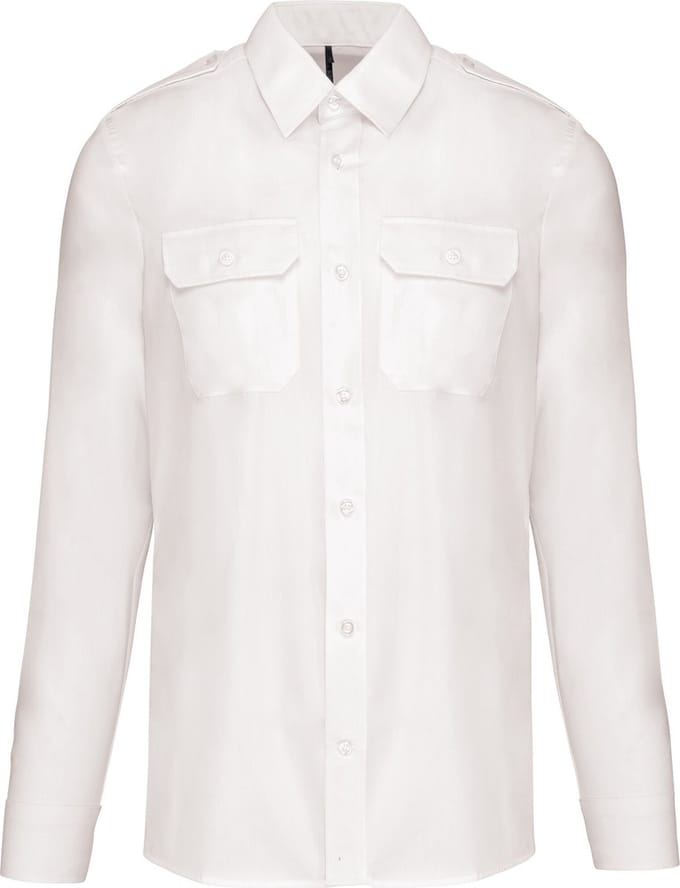 Kariban Herenpilootoverhemd lange mouwen K505 - White - 4XL