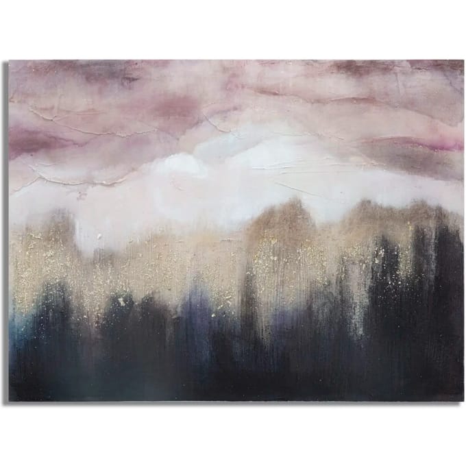 Muurdecoratie schilderij op canvas roze berg Mauro Ferretti