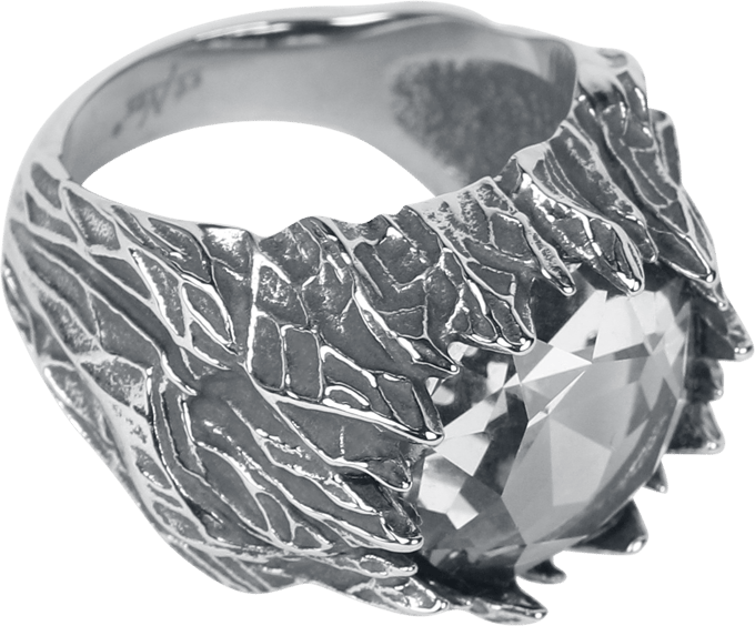 etNox hard and heavy Ring - Eiszeit - zilverkleurig