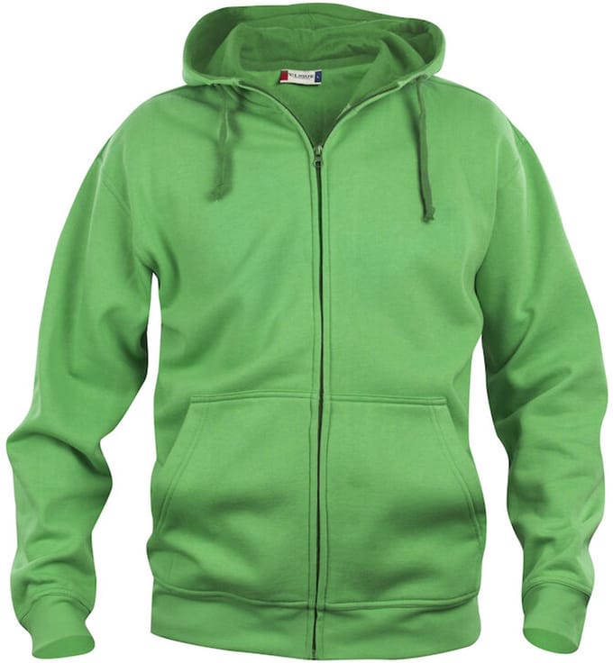 Clique Basic hoody Full zip Appel-groen maat XXL