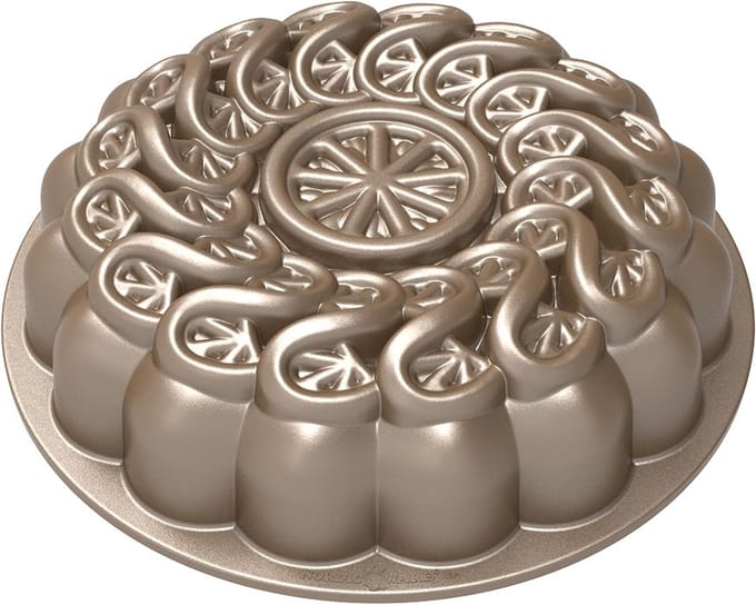 Nordic Ware Citrus Twist Pan, 8-Cup Capaciteit, Toffee