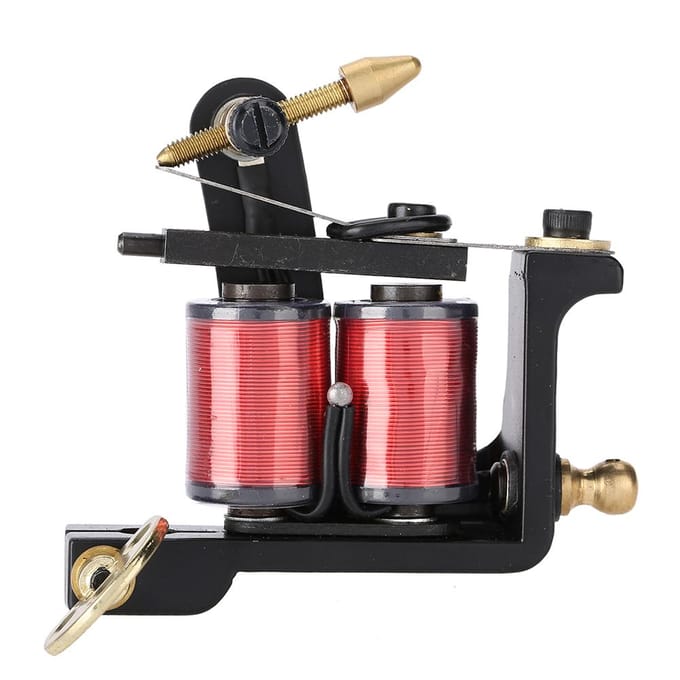 10 Wikkelingen Professionele Legering Tattoo Machine Koperen Spoelen Tattoo Shader Machine Pistool black