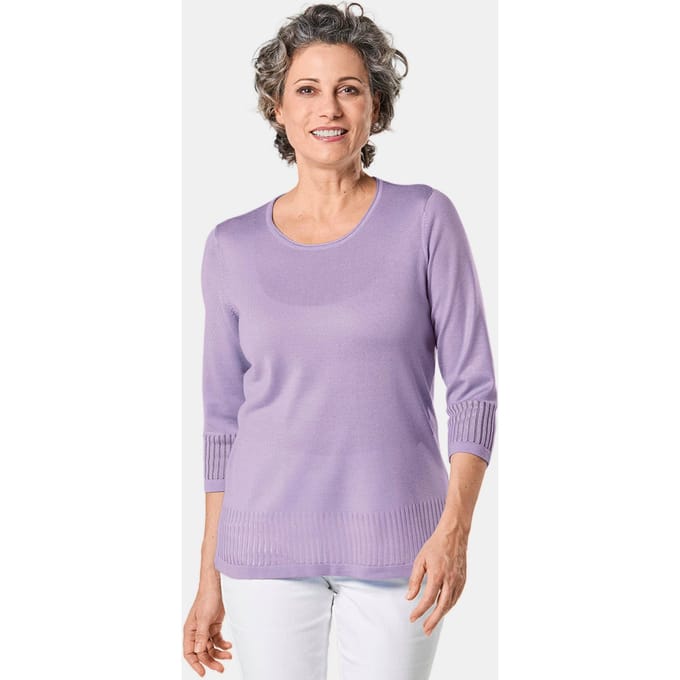 Verzorgde ajour pullover met vrouwelijke accenten - sering - Gr. 24 van Goldner Fashion