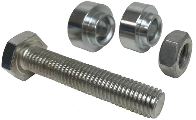 50 mm vierkant groefwiel met 1 kogellager