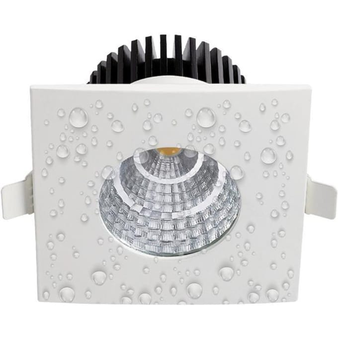 LED Inbouwspot 6W vierkant vast waterdicht IP65 wit