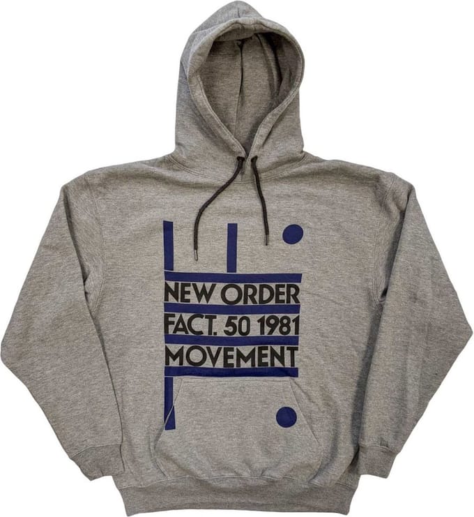 New Order - Movement Hoodie/trui - S - Grijs