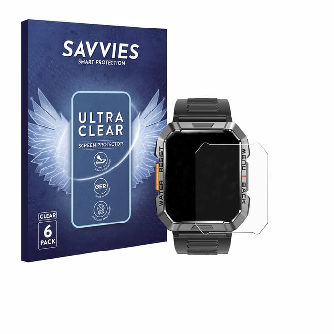 Savvies - Screenprotector voor Iowodo W60 2" - Folie Beschermfolie transparant 6 Stuks