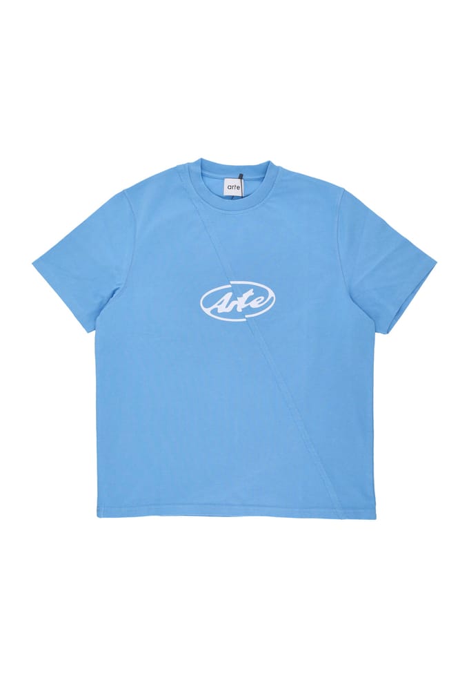 Mannen T-shirt Circle Logo Tee Blue
