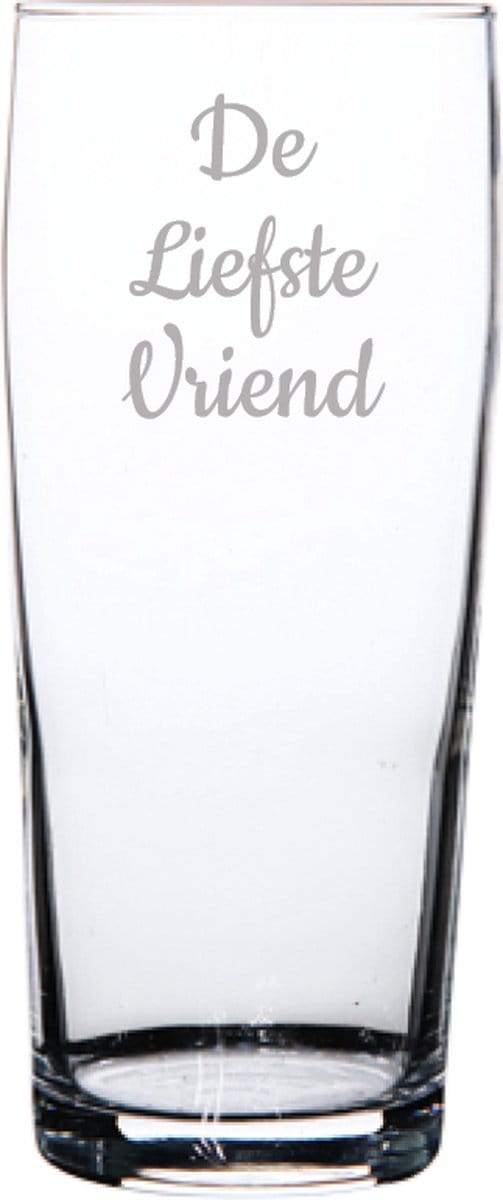 Gegraveerde bierfluitje 19cl De Liefste Vriend