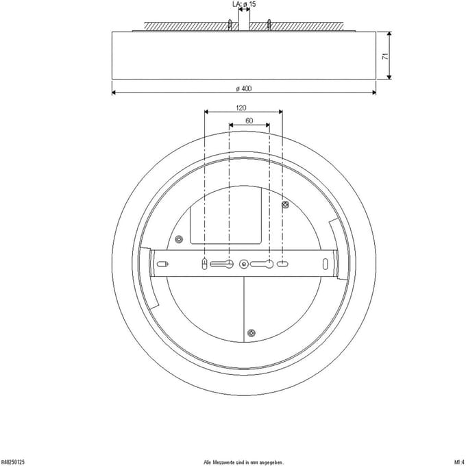 EVN Sauro LED plafondlamp, Ø 40 cm, wit