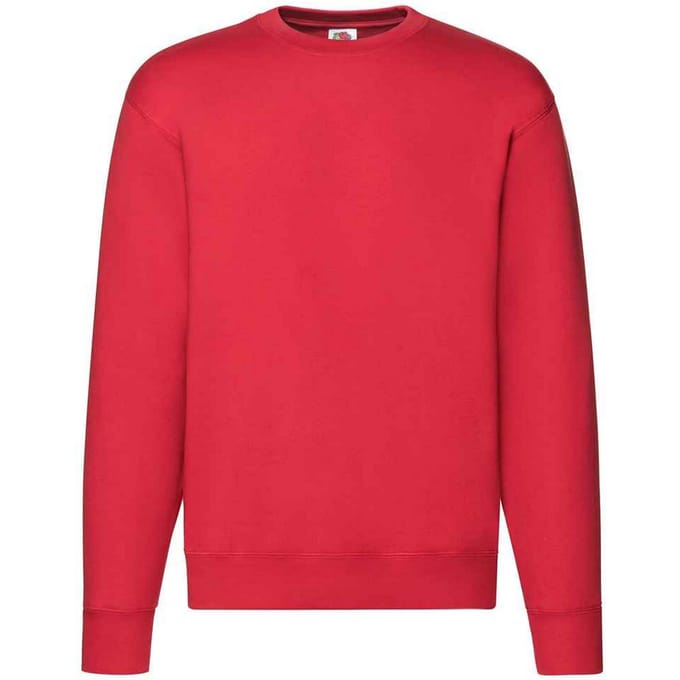 Fruit of the Loom Heren Premium Drop Shoulder Sweatshirt (Rood)
