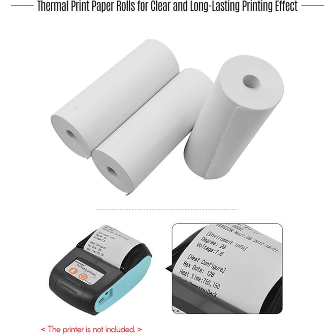 Thermische papierrollen 80x30mm kassabonpapier kassapapierrollen voor supermarkt POS kassabonprinter, 6 rollen 6 Rolls