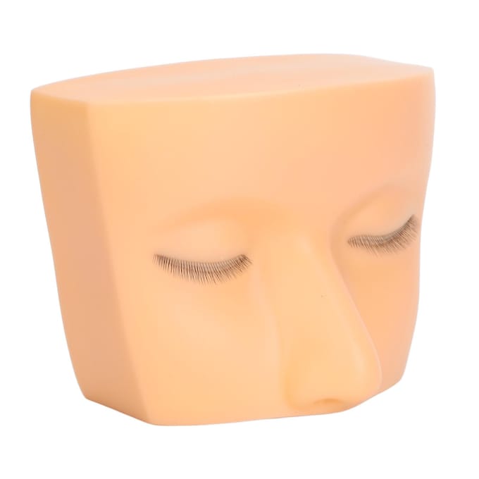 Tête de mannequin de cils élastique réaliste à 3 couches pour débutants Yellow Skin