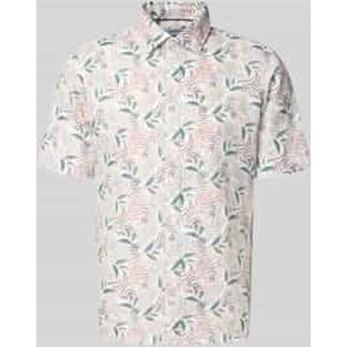 Slim fit zakelijk Hemd van linnenmix met Kentkraag