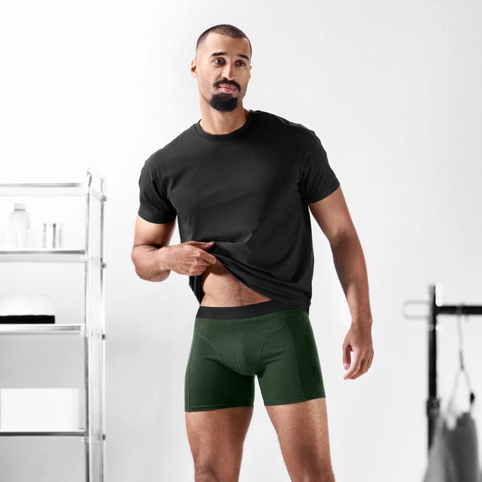 FeatherFeel | Olijfgroene boxershort van merinowol