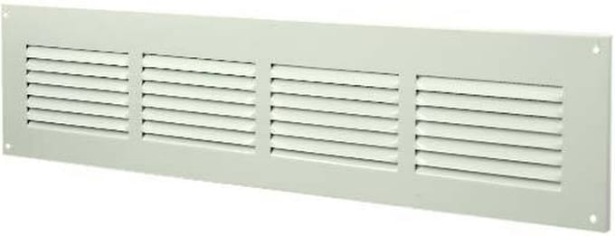 Metalen rechthoekige sleuf rooster 400x100 wit - MR4010
