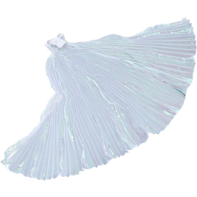 LED Vleugel Gloed Oplichtende Buikdans Kostuums met Stokken Kinder Optreedkleding voor Carnaval white