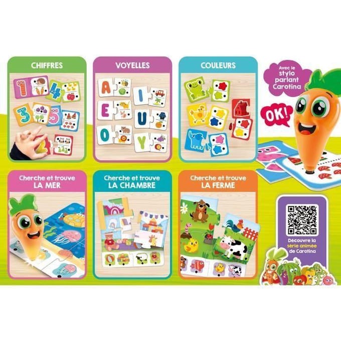 Lisciani - Carotina Baby - stylo parlant 20 jeux éducatifs - Fr
