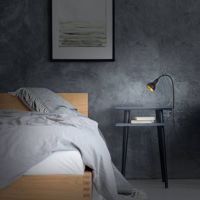 BRILONER Hygge - Klemlamp retro - klemspot metaal - zwart/goud - E14 fitting - klemlampje met snoer