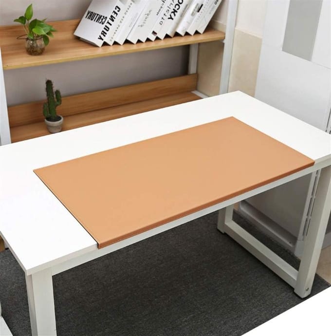 Bureauonderlegger - Desk pad - Bureau organiseren - Waterproof polyurethaan - 90x58 cm - Apricot