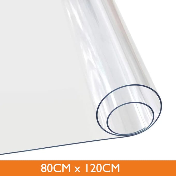 Simple Fix - Tafelzeil - Tafelbeschermer - Tafelzeil Transparant - Tafelkleed Plastic - 80cm x 120cm - 2mm dikte
