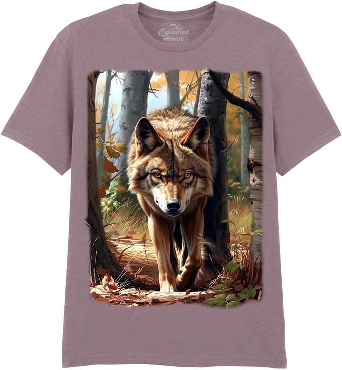 Wolf Autumn Approaching The Coloured House T-shirt S