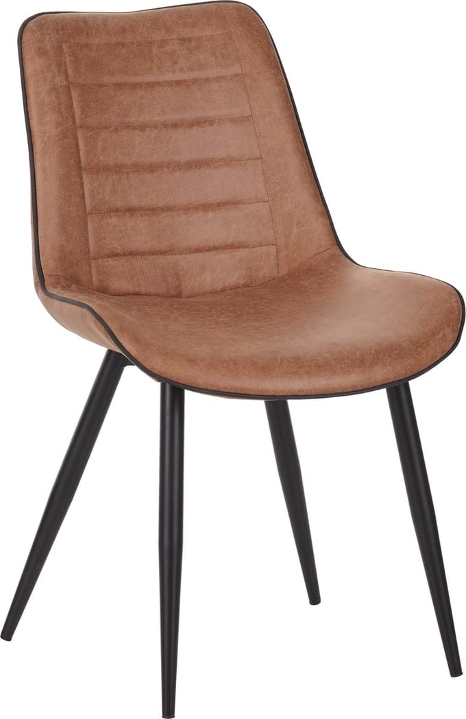 Colenis® - New Manila Eetkamerstoel - Set Van 4 - Cognac - Microfiber - Design