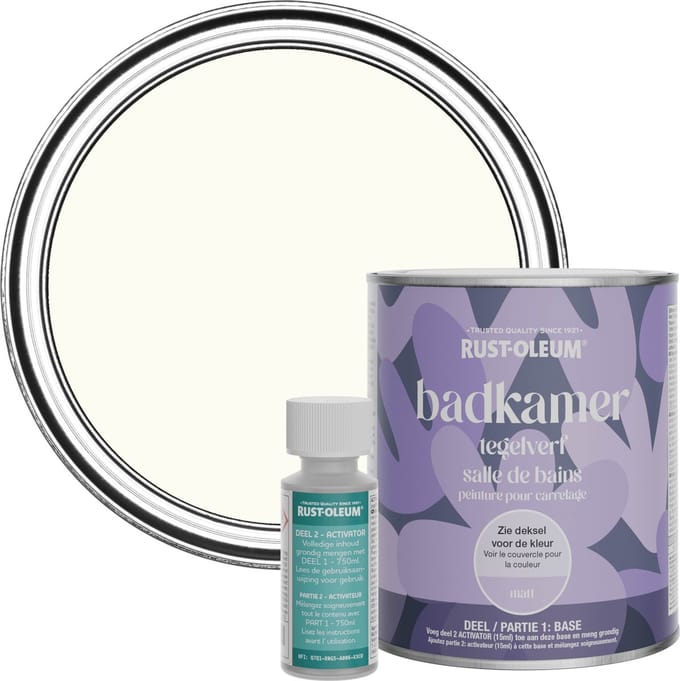 Rust-Oleum Gebroken wit Badkamer Tegelverf Matt - Antiek Wit 750ml