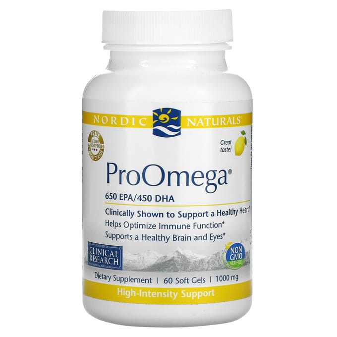 Nordic Naturals, ProOmega, Citroen, 1.000 mg, 60 Softgels