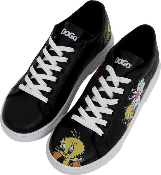 DOGO Ace Dames Sneakers - Best of Tweety and Sylvester BLACK 36