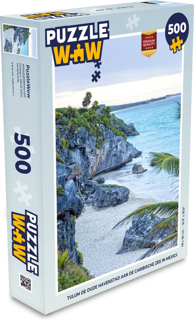 Puzzel Tulum de oude havenstad aan de Caribische Zee in Mexico - Legpuzzel - Puzzel 500 stukjes