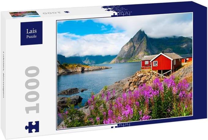Puzzel Lofoten Noorwegen - Landschap Puzzel - Ontspanning Thuis - 1000 Stukjes - 27x37cm