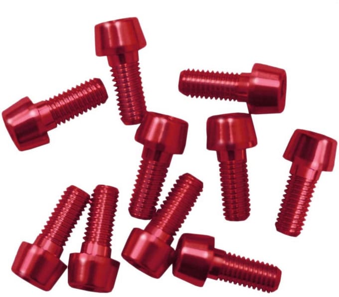 Msc Alu7075t6 Anodised Bout 10 Eenheden Rood M5 x 5 mm