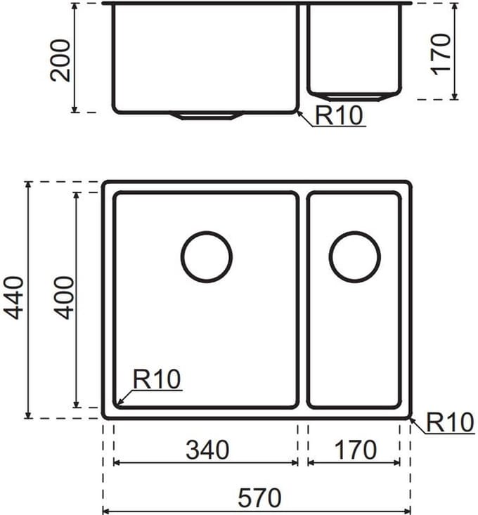 Lanesto Destra 051 Inleg spoelbak links