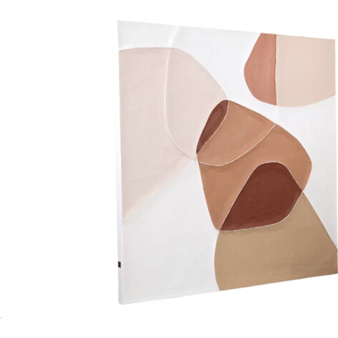 PTMD Wandpaneel Olympia - 100x3x100 cm - Canvas - Bruin