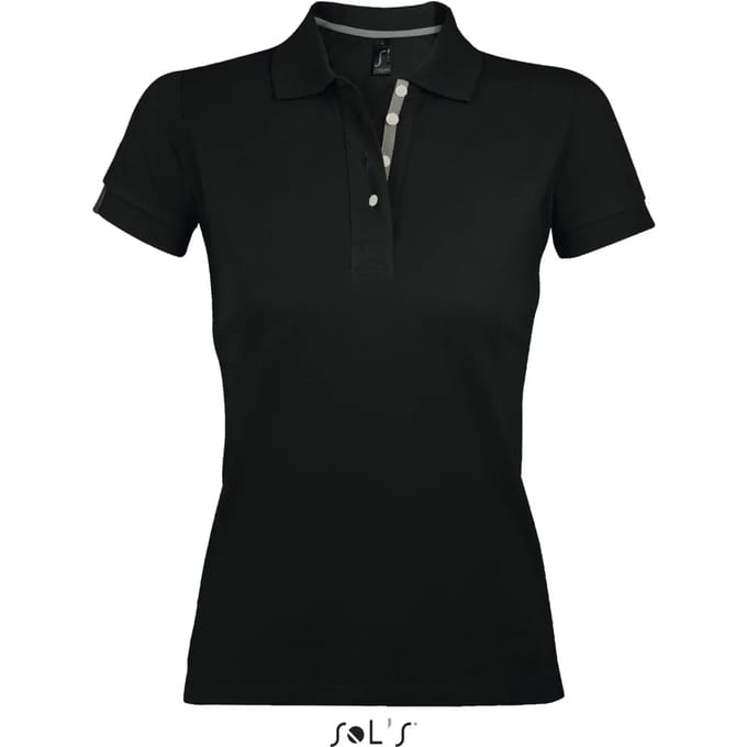 SOL'S Women´s Polo Shirt Portland L588 - Black/Grey (Solid) - L