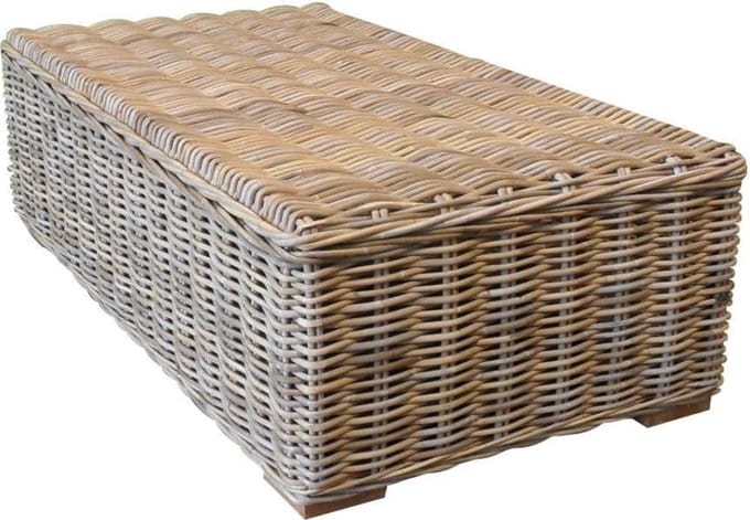 Nissah lounge tuintafel 136x75 naturel rotan