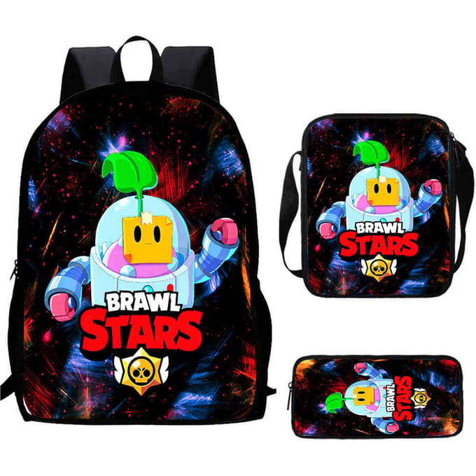 Brawl Stars Schooltas Hoge Definitie Print Multi-Functioneel Lichtgewicht Rugzak