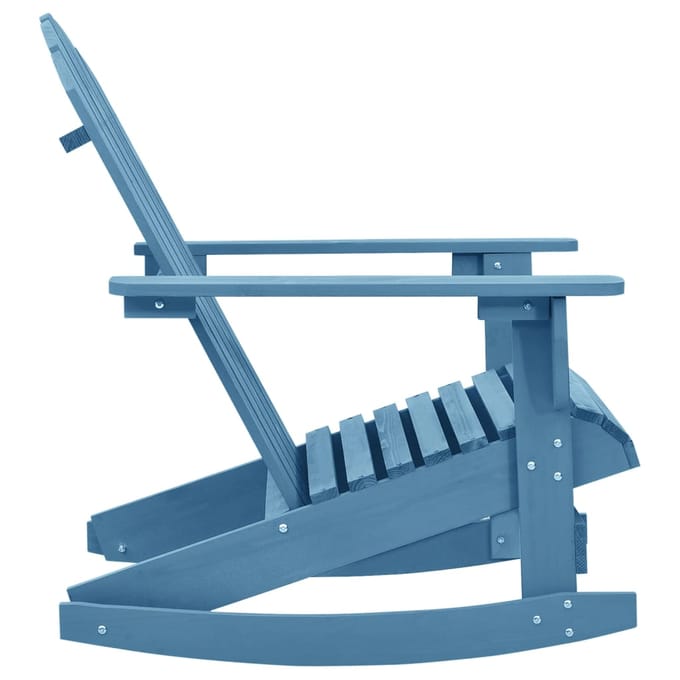 vidaXL - Schommelstoel - Adirondack - massief - vurenhout - blauw