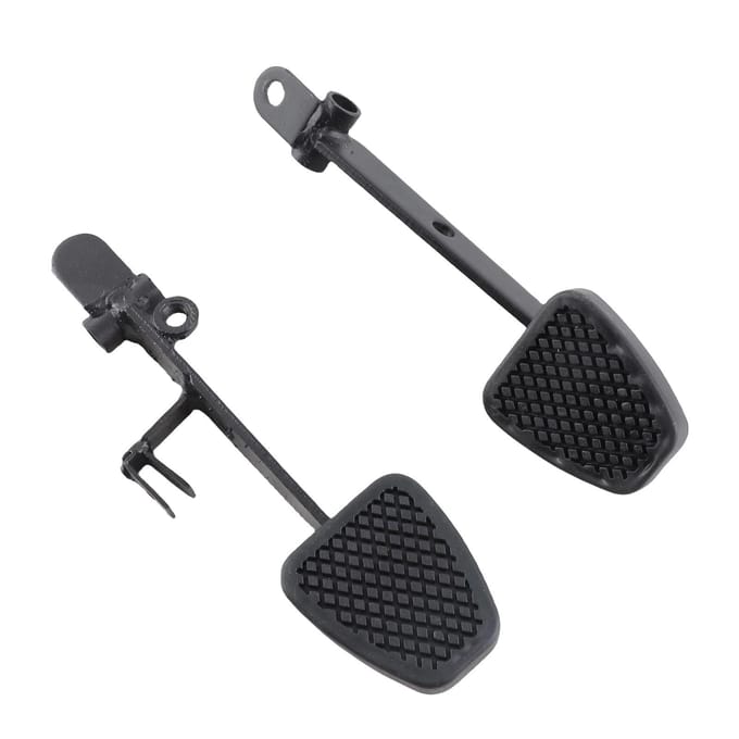 2 pièces Pédales de frein et d'accélérateur Pédale d'accélérateur de voiture Repose-pied antidérapant pour Go Kart UTV VTT Quad black