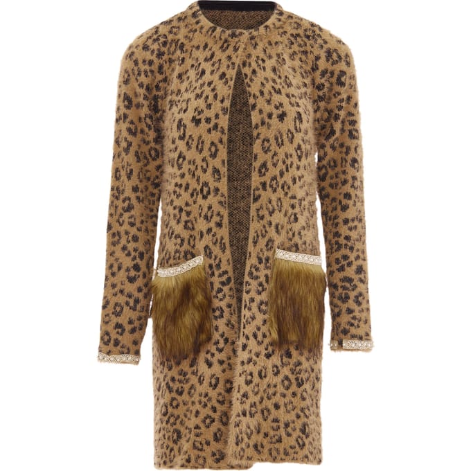 Faina Vest Dames Camel zwart