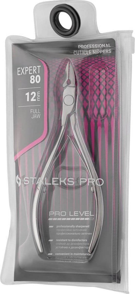 Staleks Pro Expert 80 - 12mm - Full Jaw - Cuticle Nippers